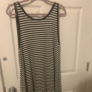 Black and white midi dress